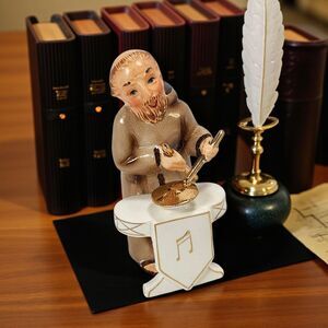 Vintage 1956 NAPCO Monk Drummer Figurine Made in Japan Religious Musician Drums